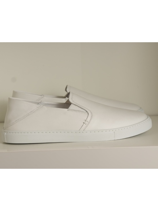 GREATS Reign Slip On Blanco White Leather Sneakers Shoes Men 10.5 main image 4